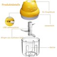 thumbnail image 2 of Mini picadora de alimentos eléctrica de 250 ml, inalámbrica, portátil, con un solo botón, fácil de limpiar, multifunción, para ajo, chile, verduras, carne, 2 of 5