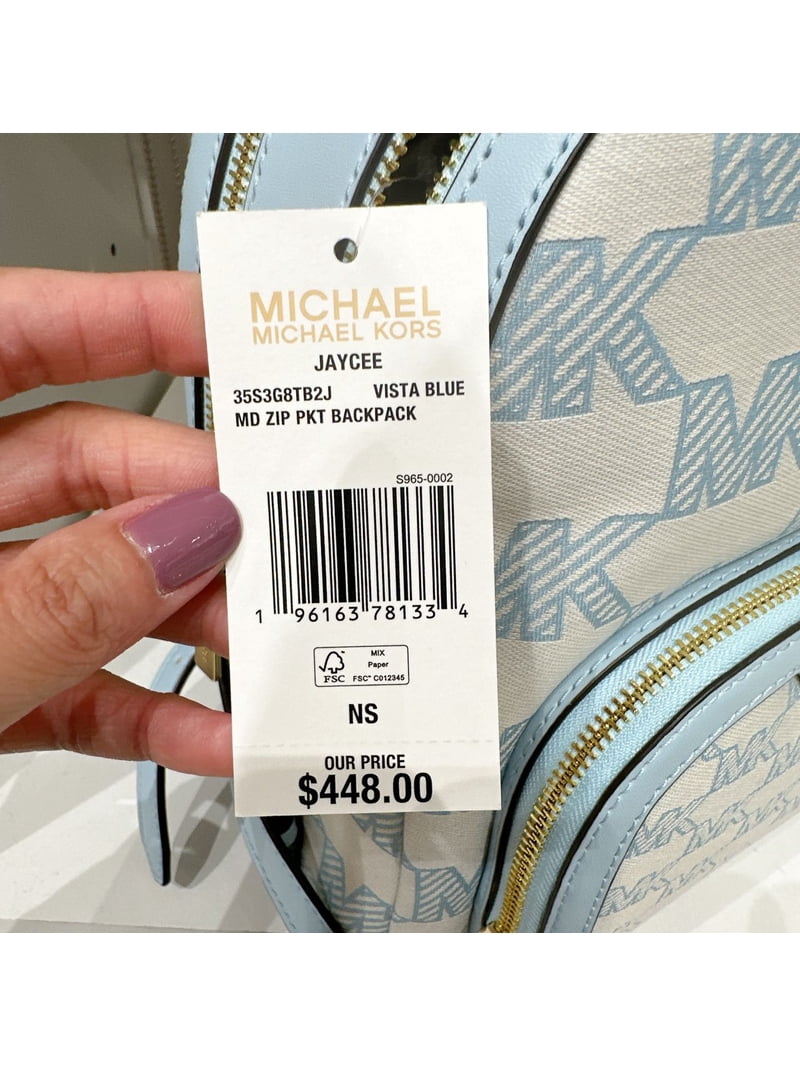 Michael Kors Jaycee Medium Logo Jacquard Backpack in Vista  display picture 3