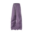 thumbnail image 3 of RUTAYY Women's Cargo Pants Baggy Solid Color with Zipper Pocket Casual Daily Wear Comfortable Breathable Classic Versatile Trousers, 3 of 4