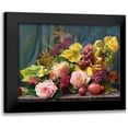 thumbnail image 1 of Kopania, Zbigniew 14x12 Black Modern Framed Museum Art Print Titled - Roses and Grapes, 1 of 5