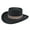 Black, variant on yunLCZ Cowboy Hat Women's Straw Cowboy Hat Cowgirl Woven Sun Hat Western Cowboy Hat felt Black One Size