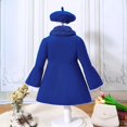 thumbnail image 4 of Toddler Baby Girls Collar Wool Coat Long Sleeve Button Down Warm Cozy Windproof Elegant Classic Outerwear 2-3 Years, 4 of 7