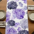 thumbnail image 5 of Table Runners 72 Inches Long Dress Scarves, Purple Ombre Spring Floral Farmhouse Kitchen/Dining Table Runner, Coffee Tablerunners, Summer Botanical Flowers 13x72 Inch, 5 of 9