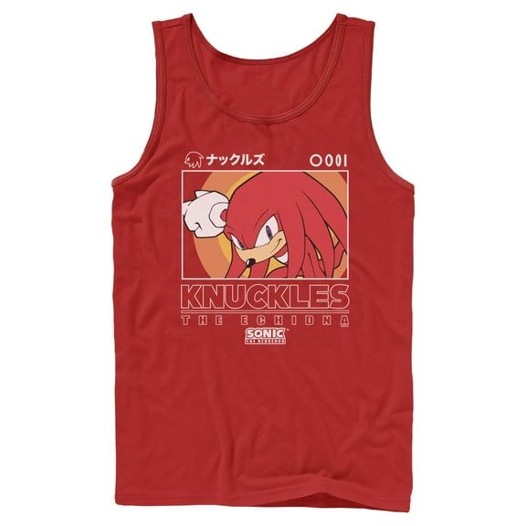 Mens Sonic the Hedgehog Knuckles Portrait Tank Top