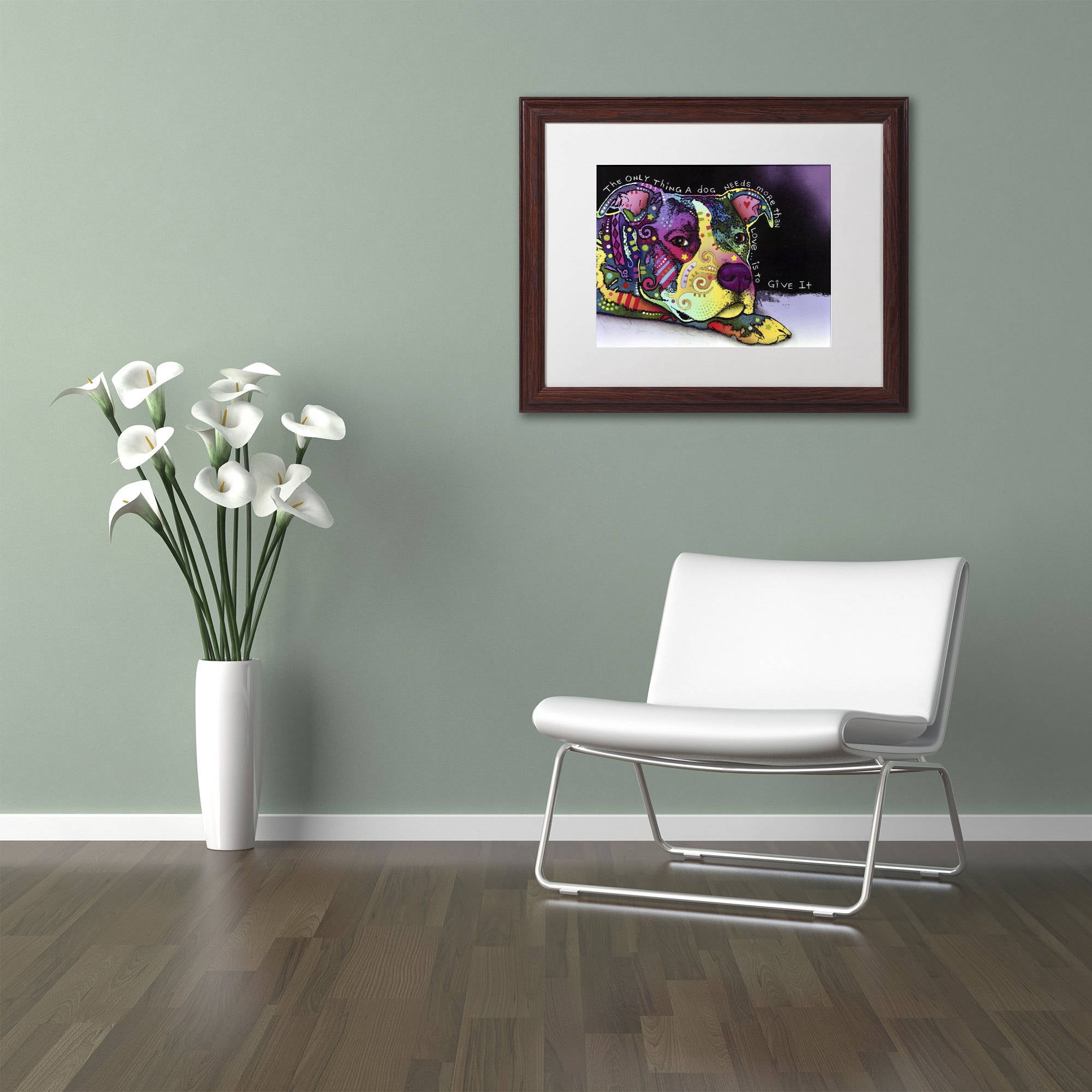 Trademark Fine Art "Affection" Canvas Art by Dean Russo, White Matte, Wood Frame