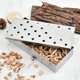 thumbnail image 5 of Caja para ahumar con parrilla, caja para ahumar con astillas de madera de acero inoxidable, generador de humo, herramientas para parrilla para ahumar carne, pescado, cerdo, modelo: plateado, 5 of 5