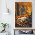 thumbnail image 5 of Jesus And The Lamb Wall Decor Poster Jesus Finds The Lost Lamb in Maple Forest Canvas Painting Wall Art Poster Scroll Canvas Painting Picture Living Room Decor Home 16x24inch(40x60cm), 5 of 6