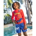 thumbnail image 2 of Marvel Spider-Man Miles Morales Ghost-Spider Rash Guard and Swim Trunks UPF 50+ Outfit Set Toddler to Little Kid, 2 of 5
