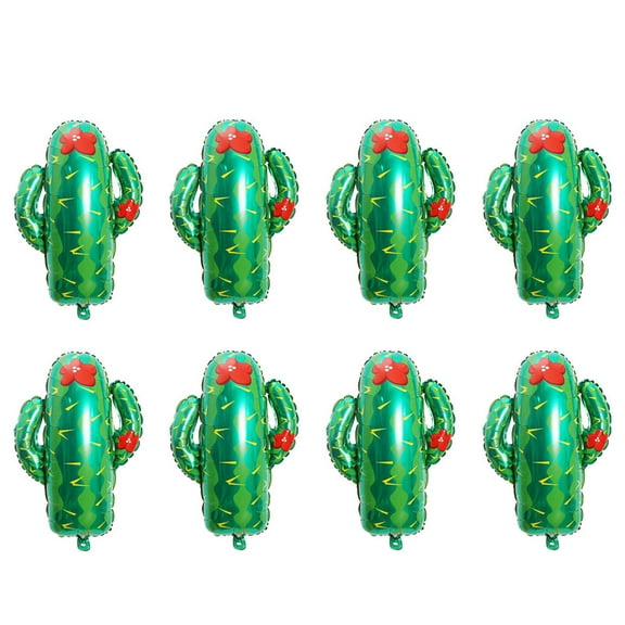 WHAMVOX 8pcs Creative Cactus Balloon Fashion Aluminum Foil Party Ballon Decor Balloon Party Ornament for Hawaii