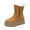 Brown, variant on Womens Winter Boots Women's Snow Boots Fleece Lined Warm Boots with Side Zipper Women's Round Toe Thick Sole Short Boots
