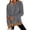 Gray, variant on Long Sleeve Shirts For Women Crew Neck Leopard Print Layered Scalloped Sweatshirt Trendy Cheetah Scalloped Wavy Hem Print Fake Two-Piece Tops