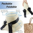 thumbnail image 6 of Holzlrgus Women,Little Girls Straw Sun Hat Summer Beach Cap Foldable Visor Floppy Hats Wide Brim with Bowknot, 6 of 7