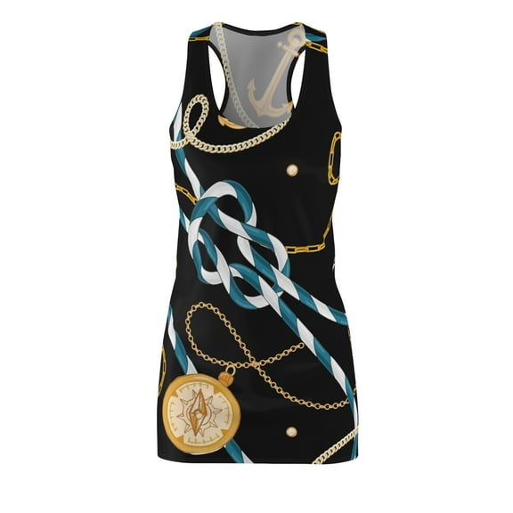 Women's Cut & Sew Racerback Dress (AOP) Nautical