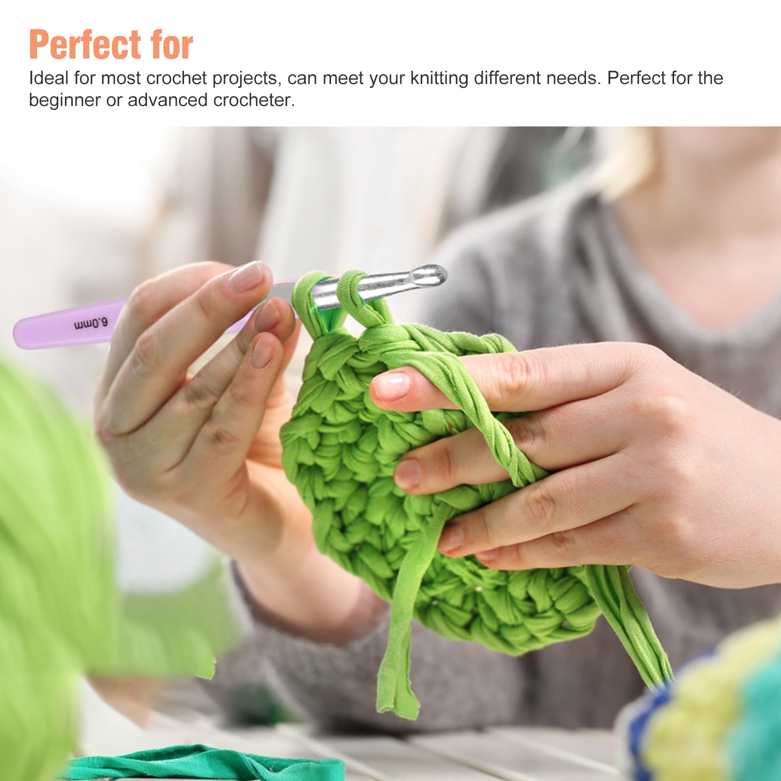 ColourMe Plastic Handle Crochet Hook 14cm x 4mm
