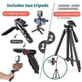 thumbnail image 2 of Kit de Vlogging para iPhone, Kit de inicio de YouTube, soporte para teléfono para grabación de vídeo, kit de cámara Vlogging con trípode doble/luz RGB/micrófono inalámbrico/CPL ens/control remoto, 2 of 5