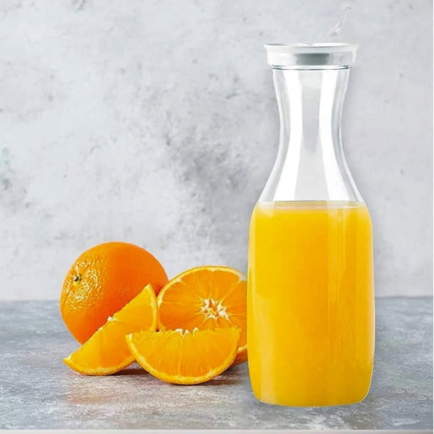 Almacenamiento y organización de la cocina, jarra de agua de plástico con tapa abatible, recipientes para jugos, jarra de plástico transparente para agua, té helado, jugos, bebidas frías y bebidas de