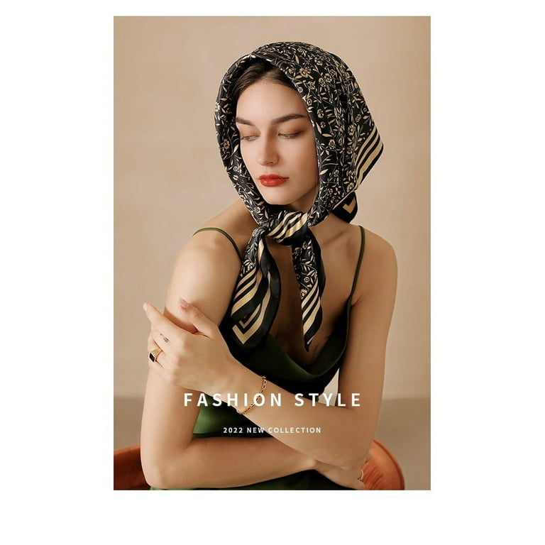 Satin Silk Headband Scarf Women 2022 New Ribbon Scarves Luxury