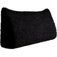 thumbnail image 6 of Thicken Furry Headboard Pillow Twin Padded Headboard Farmhouse Large Bolster Triangular Bed Wedge Pillow Backrest Positioning Bed Rest Reading Pillows for Autumn and Winter Faux Wool Fabric Black, 6 of 13