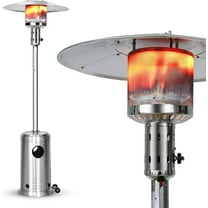 SESSLIFE 88" High Outdoor Heaters for Patios, 48000 BTU Propane Heater, Silver, TE1281