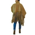 thumbnail image 2 of Womens Turtleneck Fringe Tops Bating Long Sleeve Jacket Vintage Tassel Poncho Cape Oversized Pullover Sweatshirt Dress, 2 of 6