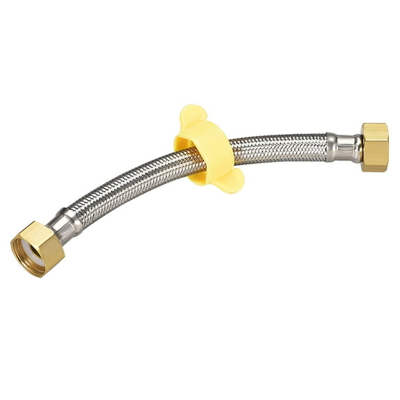 Uxcell G1/2 Female x G1/2 Female 8" Length SUS304 Faucet Supply Hose