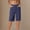 Navy, variant on LEBONYARD High Waisted Capris for Women Cool,Ladies' Solid Color Casual Suit Loose Five Quarter Pants Brown S