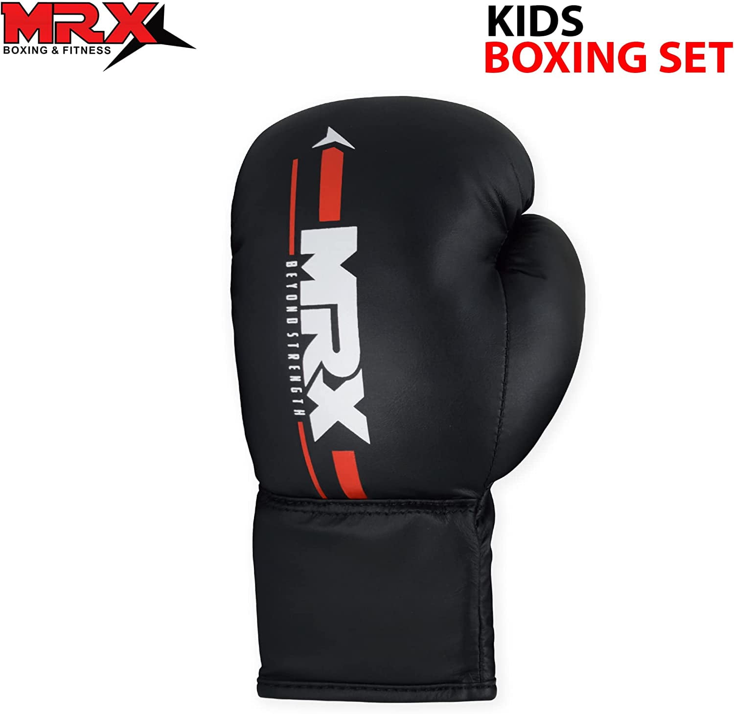 MRX Kids Boxing Training Set of Gloves for Kids 6 oz Boys Girls sparring Punching Bag Youth Junior