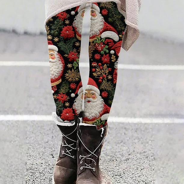 Lolmot Christmas Leggings for Women Plus Size High Waist