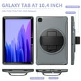 thumbnail image 5 of Dteck Case for Samsung Galaxy Tab A7 10.4" SM-T500 T505 (2020 Released),Shockproof Three-Layer Heavy Duty Protector Rubber Hard Back Kickstand Hand Strap Cover 10.4-inch,Gray, 5 of 8