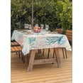 thumbnail image 2 of Outdoor Tablecloth with Umbrella Hole and Zipper, Teal Red Jellyfish Coastal Rectangle Table Cloth 60x84 Inch Waterproof Tablecloth, Nautical Beach Coral Starfish Picnic Table Cover for Patio Camping, 2 of 7