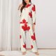 thumbnail image 2 of Fotbe Happy Canada Day Conjunto de Pijama de Manga Larga para Mujer con Estampado, Ropa de Dormir de 2 Piezas, Conjunto de Casa Suave y Cómodo con Bolsillos-Medium, 2 of 7