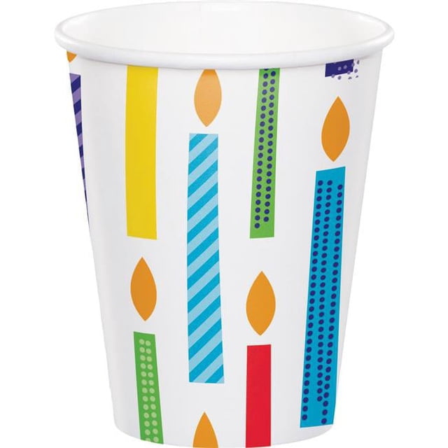 Creative Converting 340127 Tasses d'Anniversaire Lumineux&44; 8 Comte