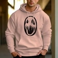 thumbnail image 2 of Men's 330g 100% Cotton Pattern Terry Dropped Shoulder Hoodie-Black and White Skull, 2 of 15