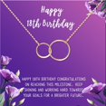 thumbnail image 2 of Anavia Happy 18th Birthday Gifts Stainless Steel Fashion Necklace Birthday Card Jewelry Gift for Girl, Birthday Gift for Daughter-[Rose Gold Infinity Double Ring, Royal Purple Gift Card], 2 of 3