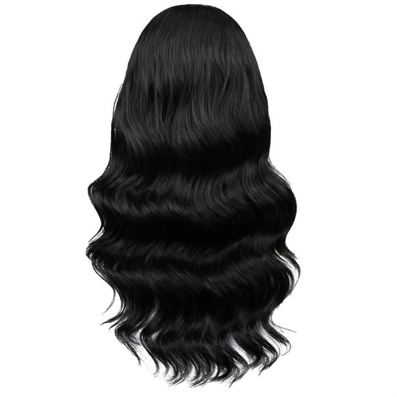 Riforla Headband Wig Body Wave Long Wave Black Wig Black Female Headband Wig Wigs for Women A