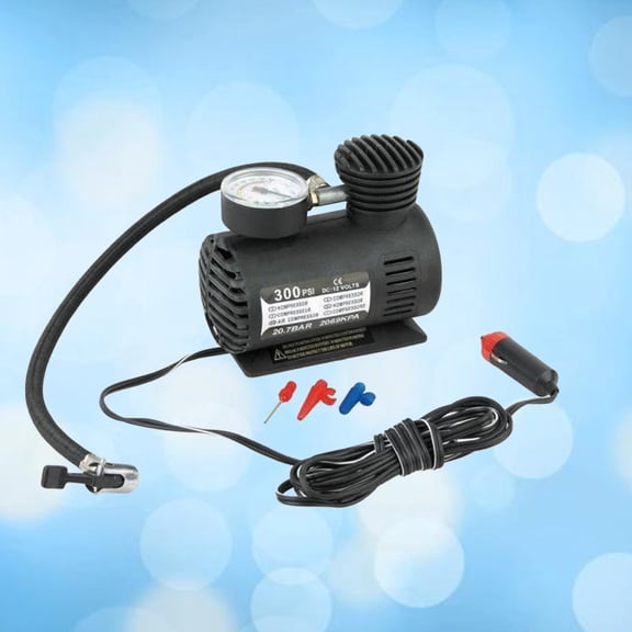 OATIPHO Portable Air Compressor Pump, Black, for Cars and Bikes, Easy Storage