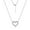 Silver S, variant on Lancharmed Silver Plated Locket Necklace Double Heart Pendant with Zirconia Necklace Friend Gifts