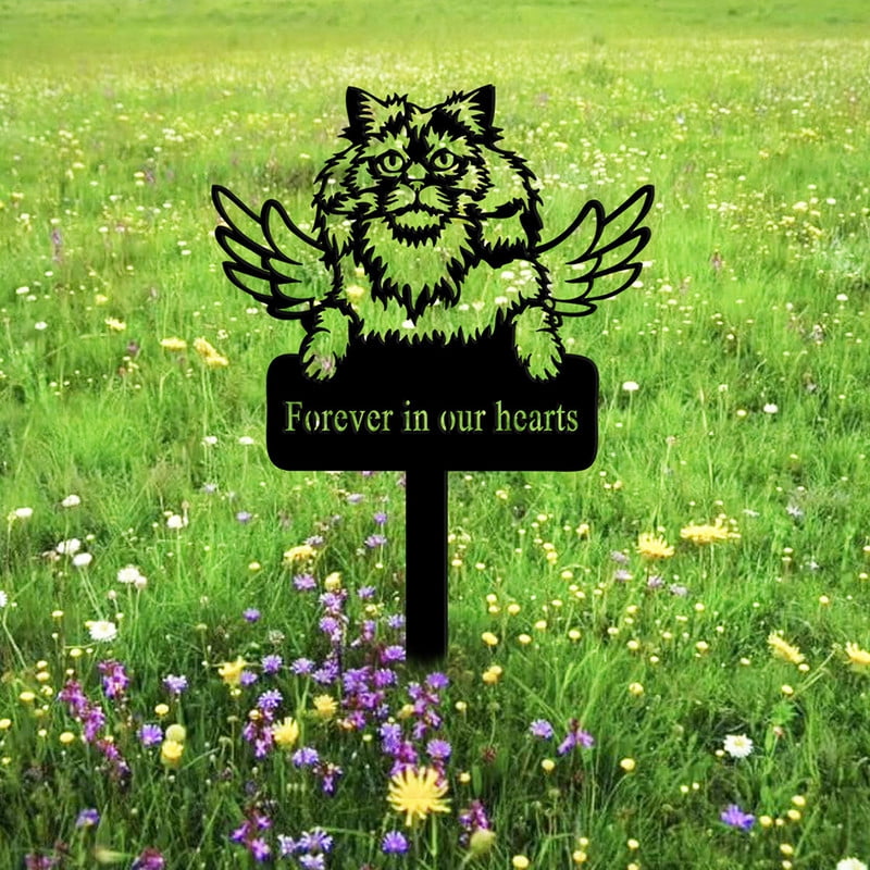 Pet Memorial Grave Stake, Pet Dog Cat Loss Remembrance Plaques for Outdoors Decoration Grave Marker Cemetery Sympathy Yard Sign