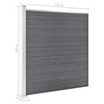 thumbnail image 5 of vidaXL Garden Fence WPC 68.9"x73.2" Gray, 5 of 10