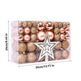 thumbnail image 3 of 100Pcs Christmas Ball Ornaments with Tree Top Star Set, Shatterproof Hollowed-Out Plastic Hanging Decor, Festive Baubles for Xmas Tree & Holiday Decoration, 3 of 5