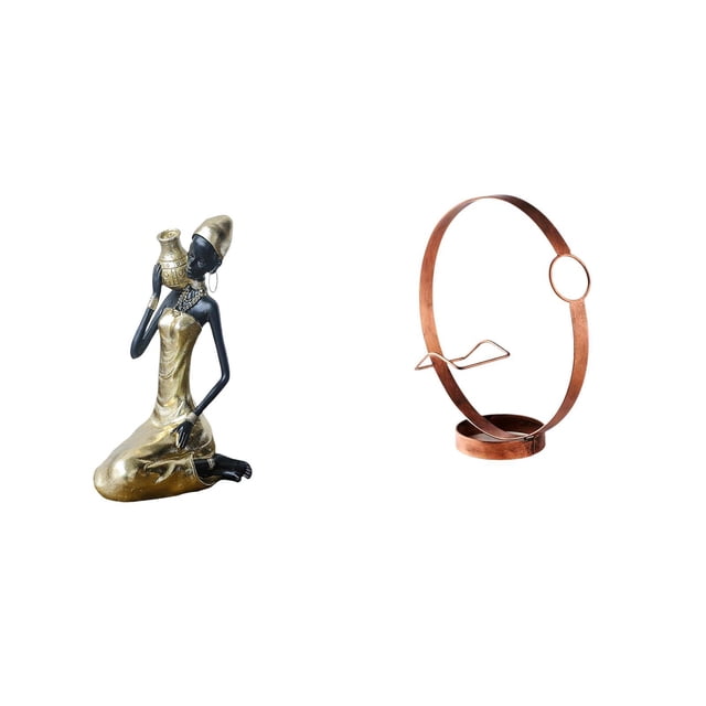 Estatua de la dama,Estatua de dama tribal africana,artesanías de cafetería hechas a mano,Portabotellas de vino,Soporte para botellas de vino,soporte para botellas de vino,estante de