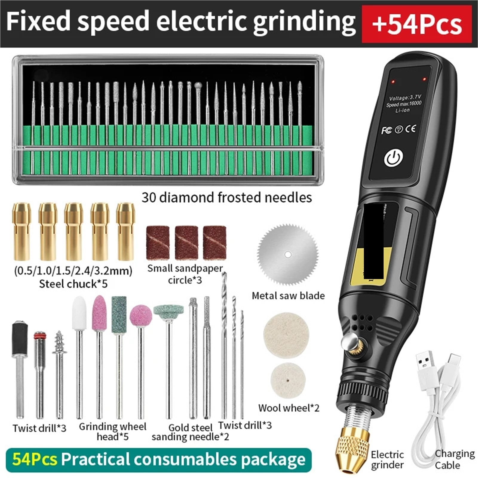 Wireless Electric Drill USB Engraver Pen Kit Woodworking Jade Carving Grinder Polishing Rotary Tool Mini Handheld Drill