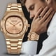 thumbnail image 2 of Reloj de cuarzo para hombre, relojes para hombre, relojes para hombre con diamantes de imitación, reloj de pulsera de cuarzo con diamantes dorados y cristales, reloj para hombre, 2 of 5