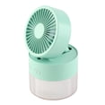 thumbnail image 4 of Mini ventilador enfriado por agua, ventilador enfriador de escritorio pequeño plegable, ventilador eléctrico de niebla pulverizada ABS USB para el hogar, biblioteca, oficina, verde, 4 of 10