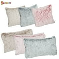thumbnail image 2 of Spencer Soft Faux Fur Throw Pillow Covers Luxury Plush Shaggy Cushion Cover Case for Sofa Couch Bed Home Decorative (18" X 18",Pink), 2 of 8
