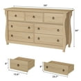thumbnail image 2 of Luku 7-Drawer Dresser - Tall Boho Dresser with Curved Legs, Rattan Accents, and Freestanding Storage for Living Room, Bedroom, Entryway, or Balcony, 2 of 7