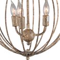 thumbnail image 3 of Saltoro Sherpi 3 Light Fixture Caged Globe Shape Metal Frame Chandelier, Brown, 3 of 5