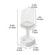 thumbnail image 2 of Juego de Porta cepillos de dientes, Copa de baño, A prueba de polvo, Drenaje de agua, Tapa de almacenamiento, Fregadero, Blanco, 2 of 7