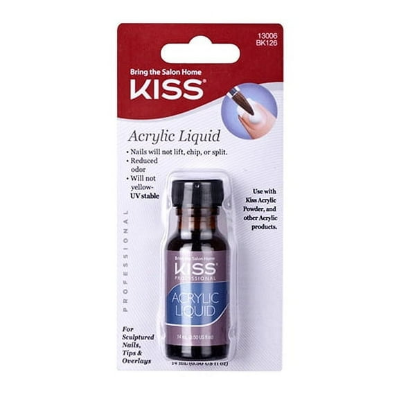 Kiss Acrylic Liquid for Sculptured Nails, 0.5 Oz, 2 Pack