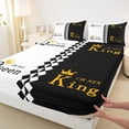 thumbnail image 3 of Homewish King and Queen Bed Sheets for Couple, Black White Abstract King Sheets, Romantic Valentines Day Sheet Set, Ultra Soft Bedroom Decor, 4pcs, 3 of 7